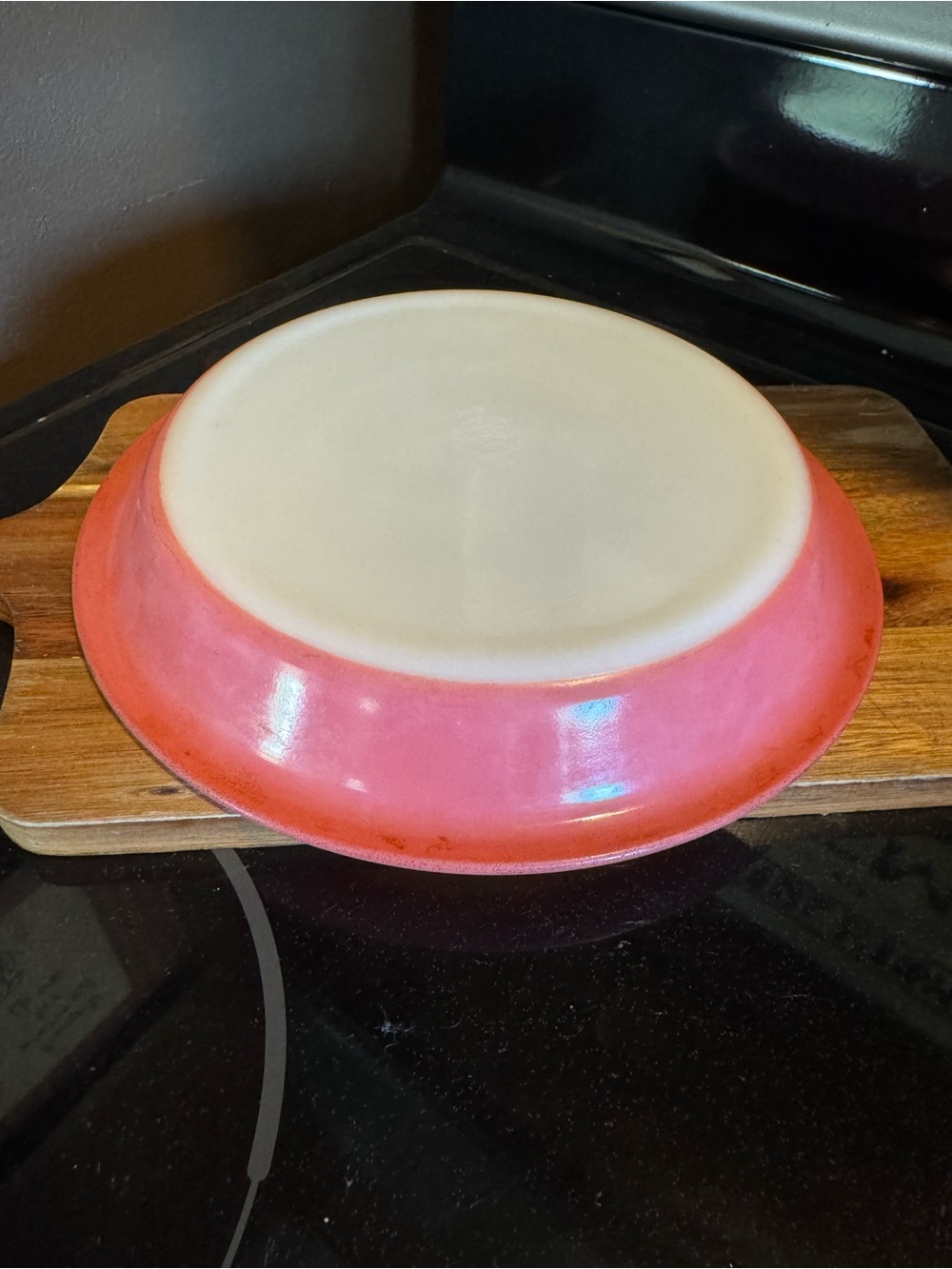 PYREX Vintage Canada #209 Pie Plate PINK Flamingo Milk Glass